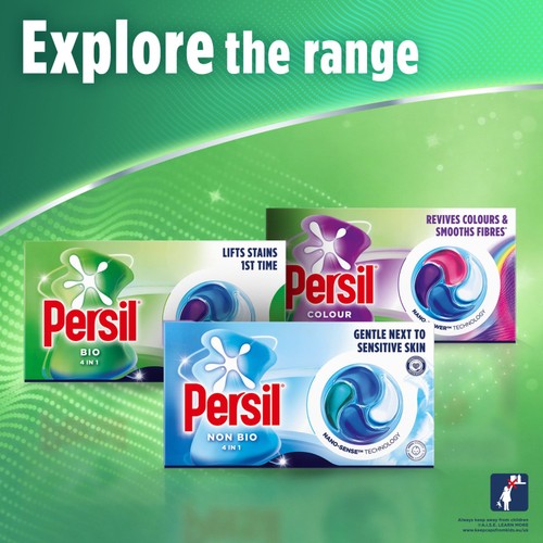 Persil Bio 3 in 1 Laundry Washing Detergent Capsules 26 Washes