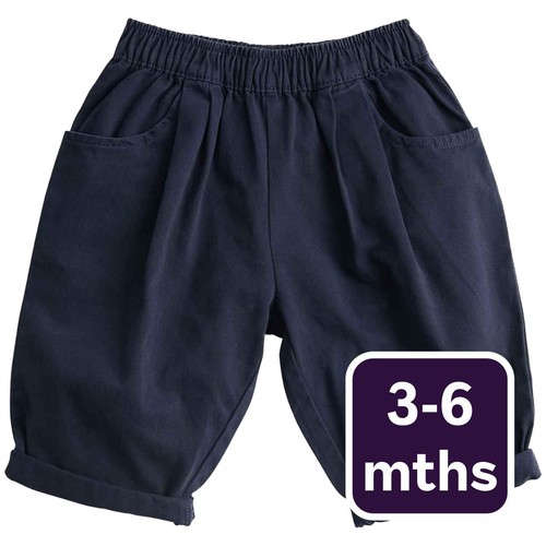 M&S Pure Cotton Chinos, 3-6 Months, Navy