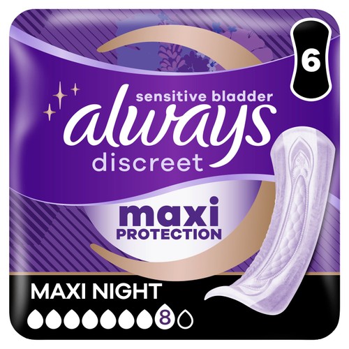 Always Discreet Adult Incontinence Pads Ultimate Night