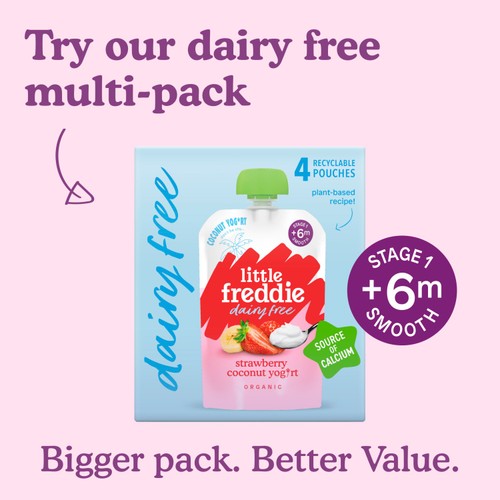 Little Freddie Organic Strawberries, Blueberries & Oats Pouch Multi 6+ M