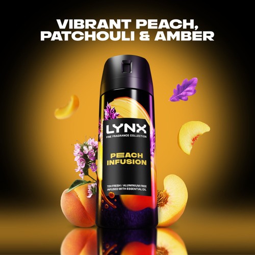 Lynx Fine Fragrance Collection Premium Deodorant Bodyspray Peach Infusion