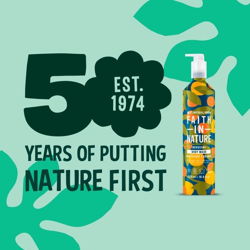 Faith In Nature Grapefruit & Orange Body Wash 500ml in Aluminium Bottle