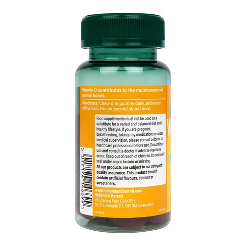 Holland & Barrett Vitamin D3 1000 I.U Vegetarian Gummies
