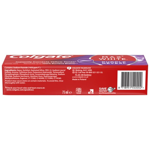 Colgate Max White Purple Teeth Whitening Toothpaste
