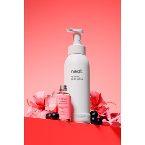 Neat Foaming Body Wash Hibiscus & Acai Berry Starter Pack