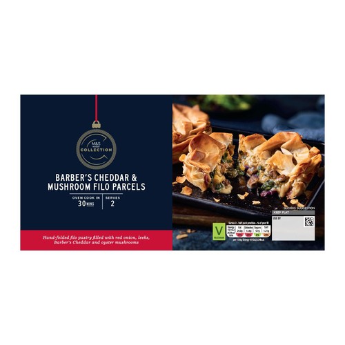 M&S Collection Barbers Cheddar & Mushroom Filo Parcels