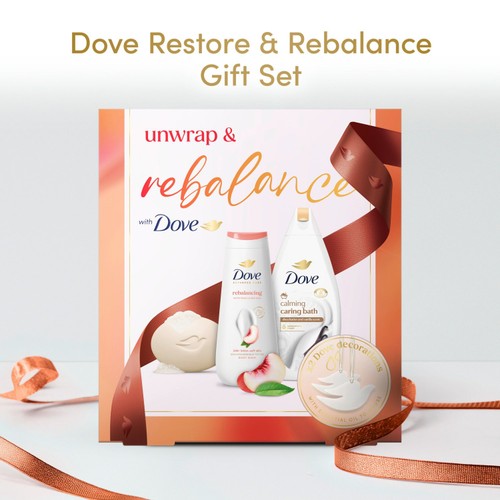 Dove Restore & Balance Bathing Collection with Scented Ornaments Gift
