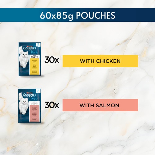 GOURMET Perle Senior 7+ Chef's Collection in Gravy  Wet Cat Food