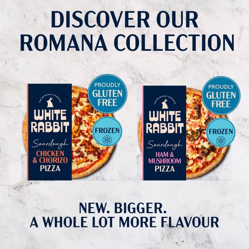 White Rabbit Gluten Free Prosciutto Ham & Mushroom Romana 10"