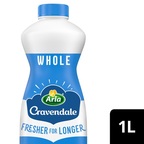 Cravendale Filtered Fresh Whole Milk 1L Fresher for Longer