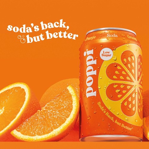 Poppi Orange Soda Cans