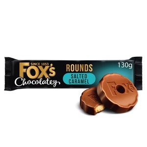 Fox's 130g Chocolatey Biscuits Salted Caramel Rounds