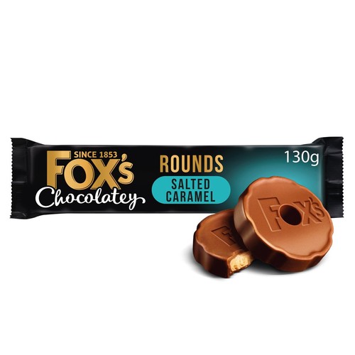 Fox's Chocolatey Biscuits Salted Caramel Rounds