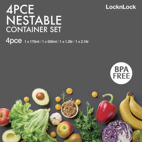 LocknLock Nestable Container Rectangular Set