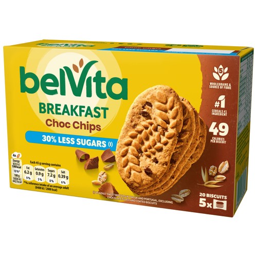 Belvita 30% Less Sugar Chocolate Chips Breakfast Biscuits