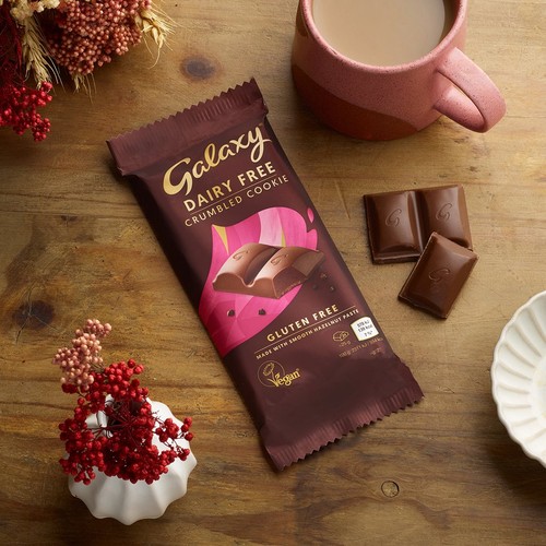 Galaxy Vegan Dairy Free Smooth Crumbled Cookie Chocolate