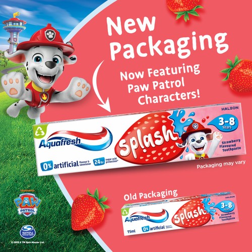 Aquafresh Kids Paw Patrol Splash Toothpaste 3-8 years 75ml