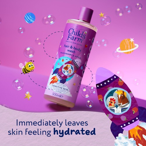 Childs Farm Hair & Body Wash, Blackberry & Apple