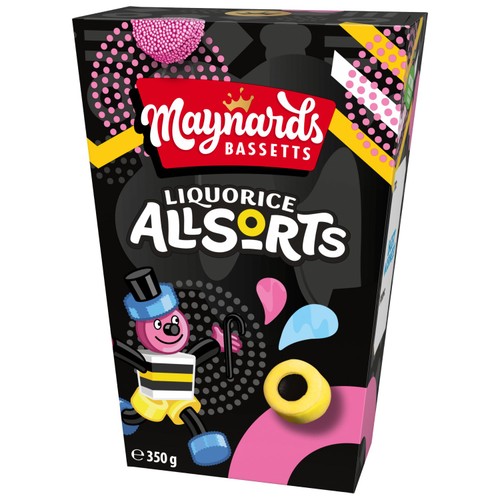 Maynards Bassetts Liquorice Allsorts Sweets Carton