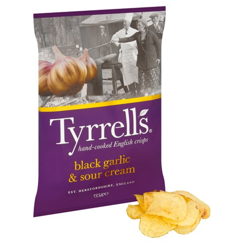 Tyrrell's Black Garlic & Sour Cream Sharing Crisps