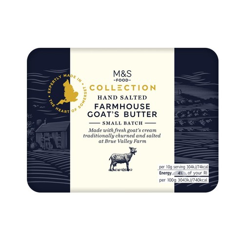 M&S Collection Hand Salted Farmhouse Goat's Butter