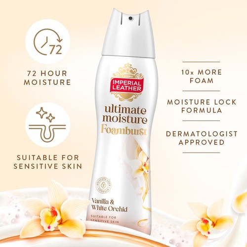 Imperial Leather Ultimate Moisture Vanilla & White Orchid Foamburst