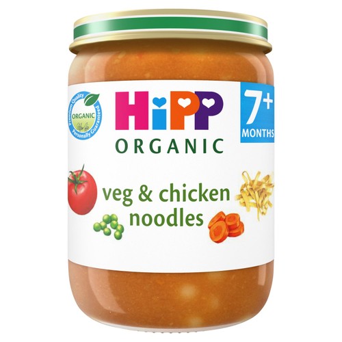 HiPP Organic Veg & Chicken Noodles Baby Food Jar 7+ Months