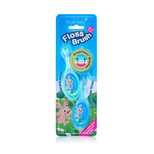 Brush-Baby Flossbrush 0-3 yrs Double Pack