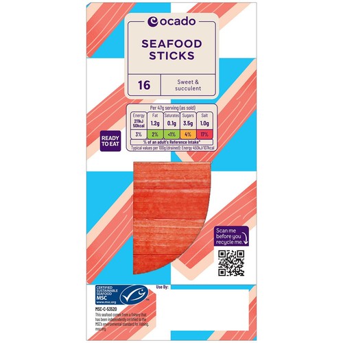 Ocado 16 MSC Seafood Sticks