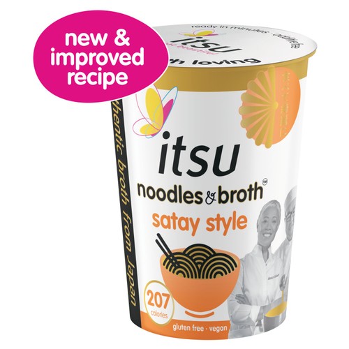 itsu satay style instant noodles & broth pot