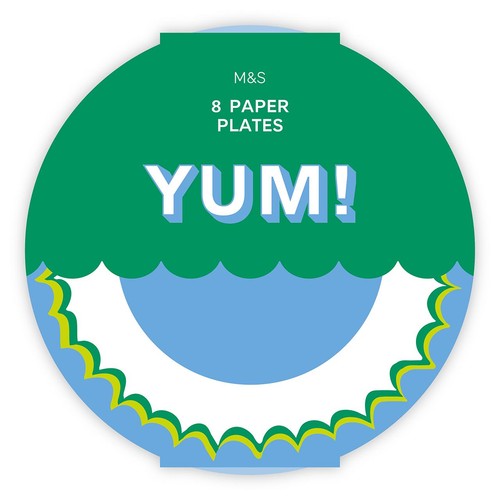 M&S Blue Paper Party Plates