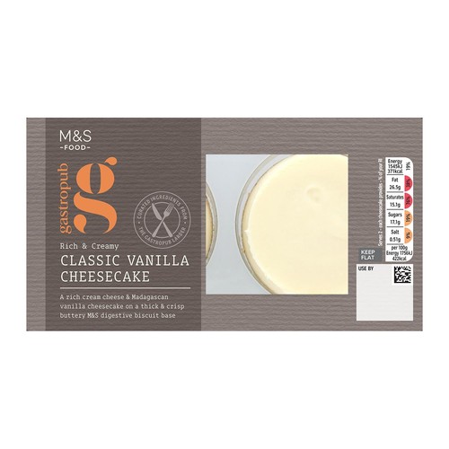 M&S Gastropub 2 Classic Vanilla Cheesecakes Dessert