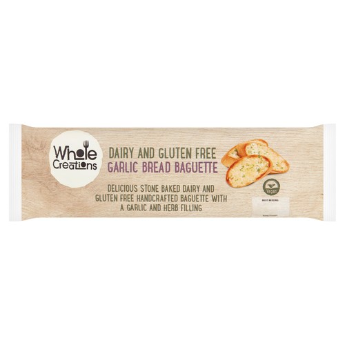 Wholecreations Dairy & Gluten Free Garlic Bread Baguette