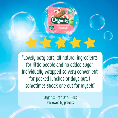 Organix Oat & Raisin Mini Flapjack Bites Toddler Snack Multipack 12+ Months