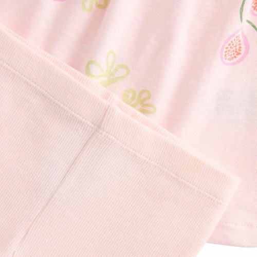 M&S Cotton Jersey Fruit Print Top and Shorts, 18-24 Months, Pink