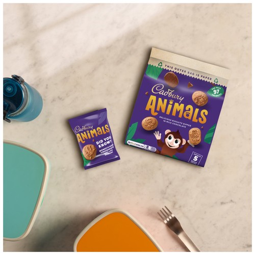 Cadbury Animals Chocolate Biscuits Snack Packs