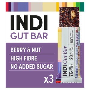 INDI Gut Bar Berry and Nut High Fibre Multipack