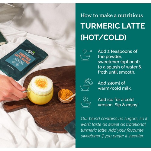 Green Origins Organic Super Turmeric Latte Blend with Ginger & Cinnamon
