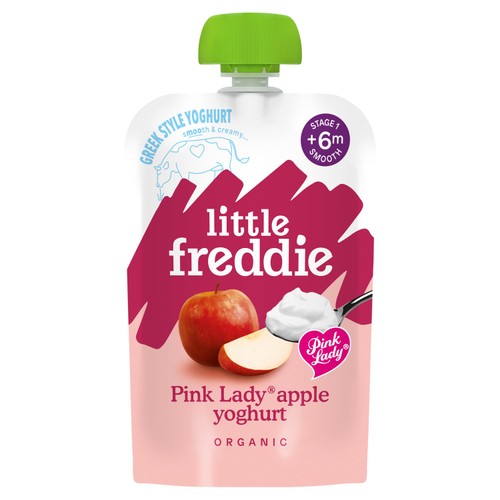 Little Freddie Organic Pink Lady Apple Yoghurt Baby Food Pouch 6+ Months