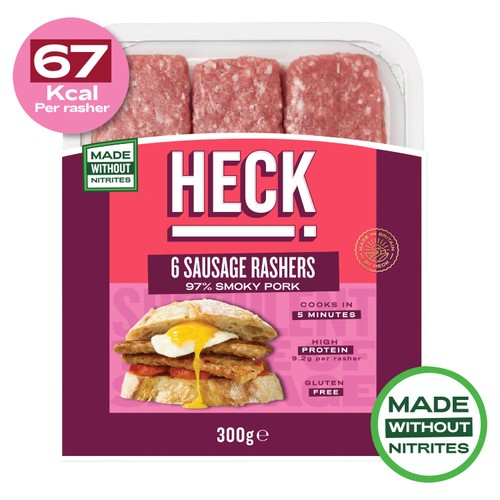 HECK! 97% Smoky Pork Gluten Free Sausage Rashers