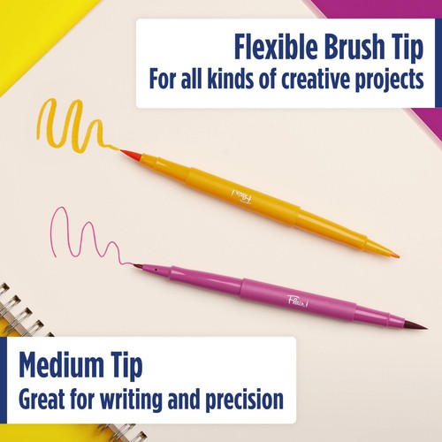 Paper Mate Flair 0.7mm Dual Brush Felt Tip Pens