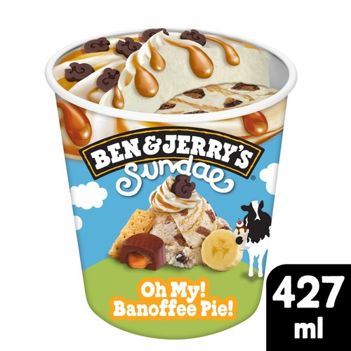 Ben & Jerry's Sundae Oh My! Banoffee Pie! Ice Cream Tub Dessert