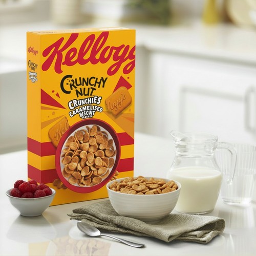 Kellogg's Crunchy Nut Crunchies Caramelised Biscuit Cereal