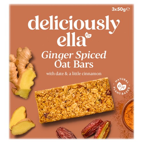 Deliciously Ella Ginger Spiced Oat Bars Multipack