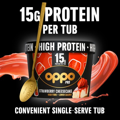 Oppo Pro High Protein Strawberry Cheesecake Ice Cream Tub