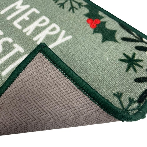 Mighty Mats Merry Christmas Sage Border Mat 40x57cm