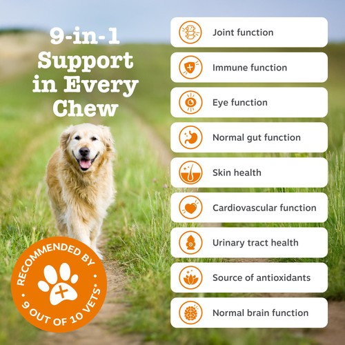 Zesty Paws Senior 9 in 1 Dog Chews Turkey Flavour