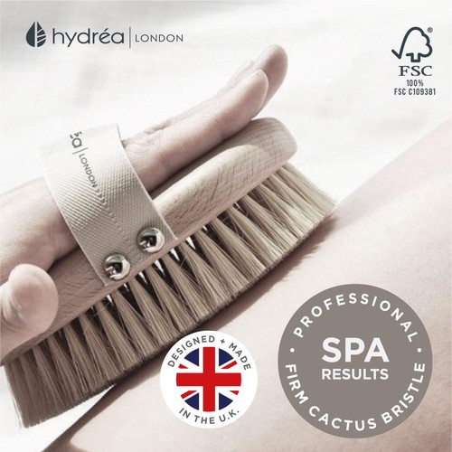 Hydrea London Dry Skin Body Brush with Cactus Bristle, Hard Strength