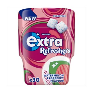 Extra Refreshers Watermelon Raspberry Sugar Free Chewing Gum Bottle