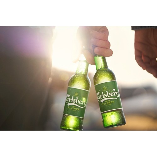 Carlsberg Pilsner Danish Lager Beer Bottles